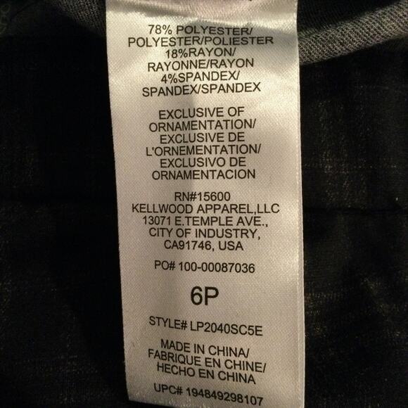 Wit & Wisdom Womens 6P Ab-Solution Plaid High Waist Ankle Skinny Pants Cabernet - Picture 5 of 6